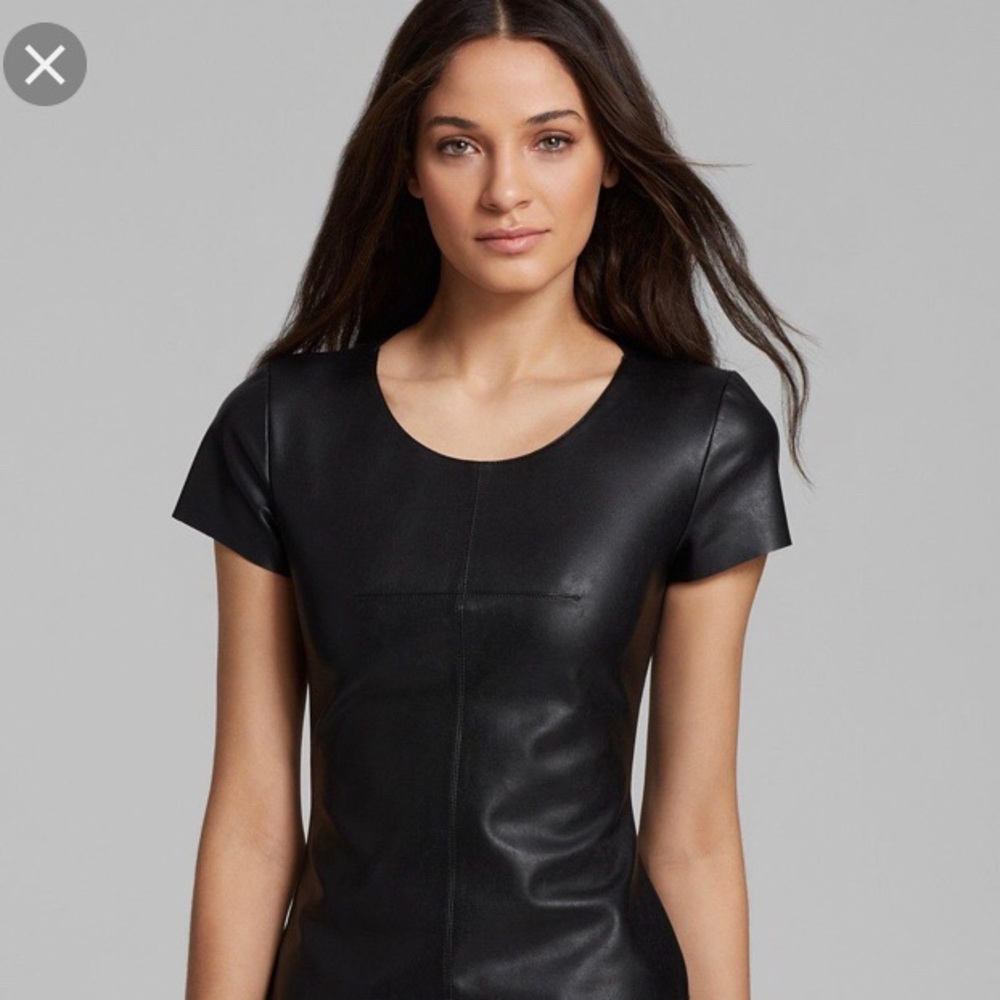Black leather top
